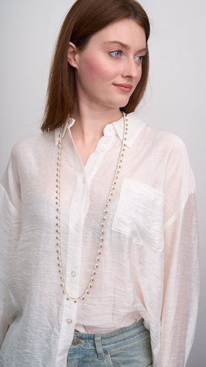 Via Roma - Collana "Tris" Oro - Bianco