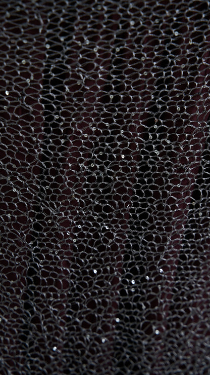 Via Roma - Scialle a maglia con dettagli paillettes Grigio
