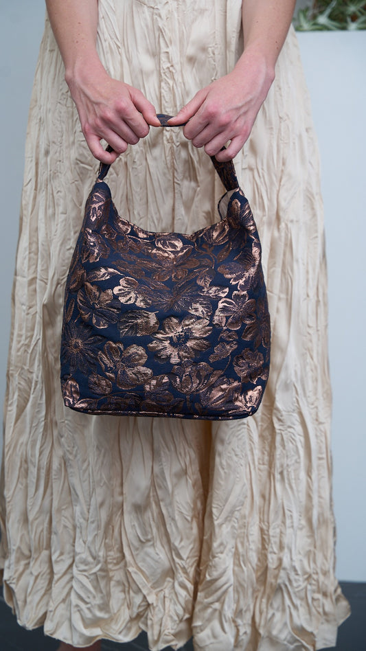 Via Roma - Borsa "Angy" Blu - Rame chiaro