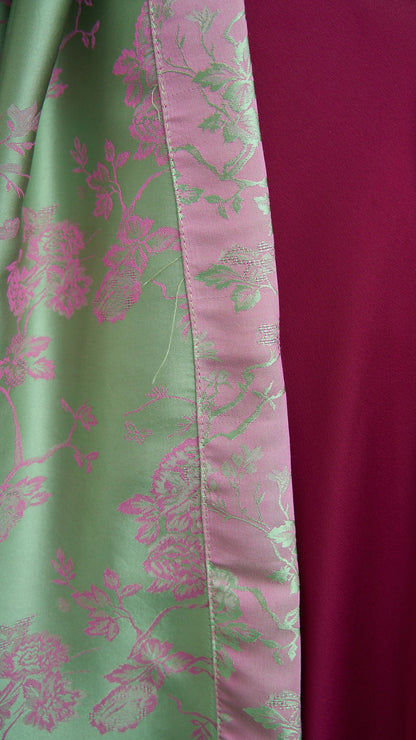 Via Roma - Kimono ampio fantasia - Verde - Rosa