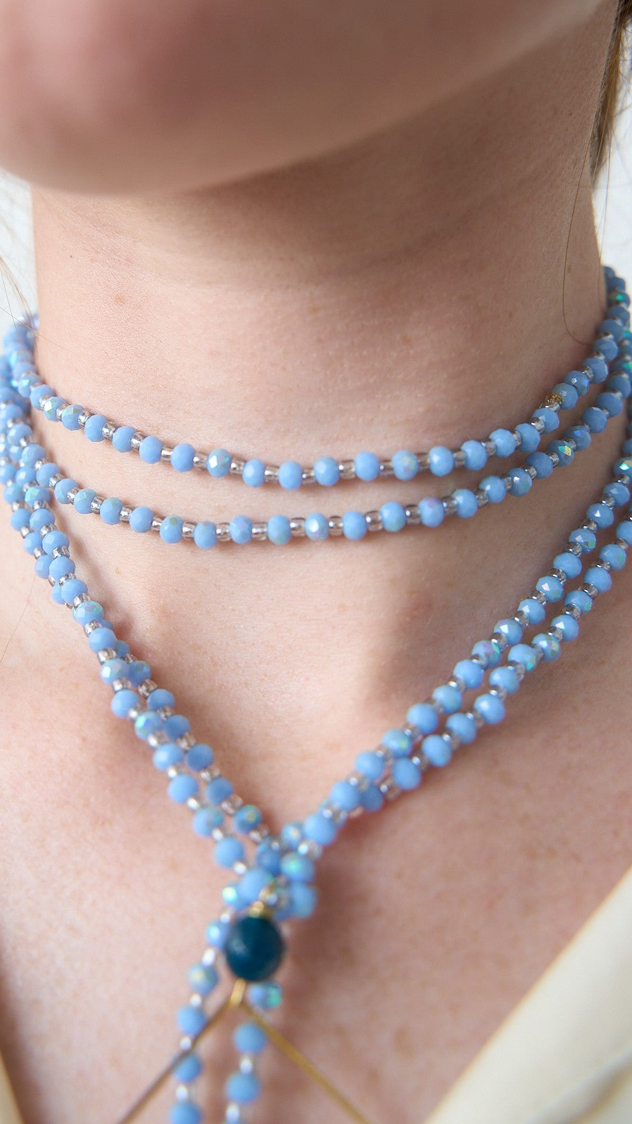 Via Roma - Collana "Gioia" Azzurro - Blu - Dorato