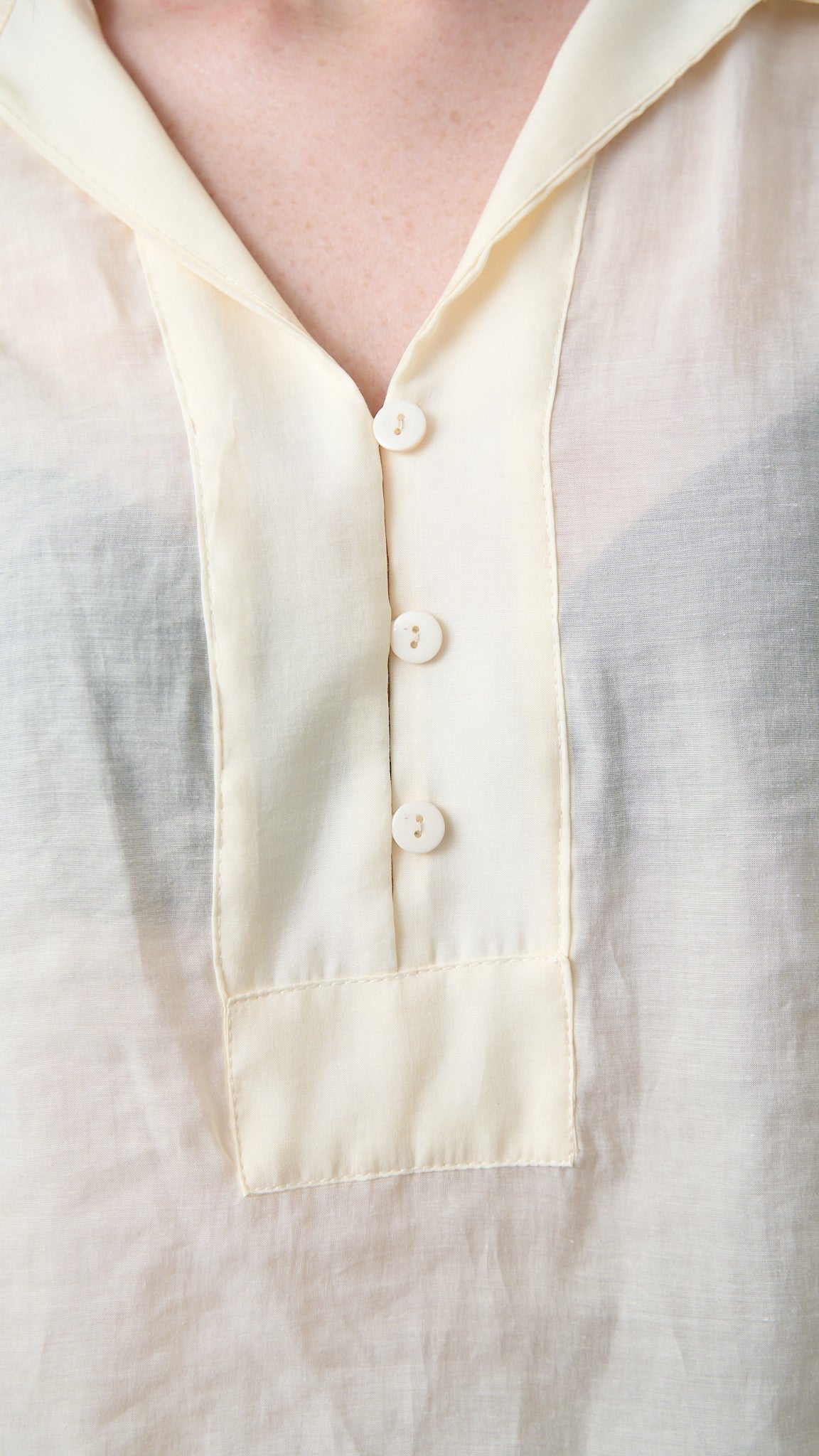Via Roma - Camicia morbida oversize con colletto - Burro - ART.26AI50001800