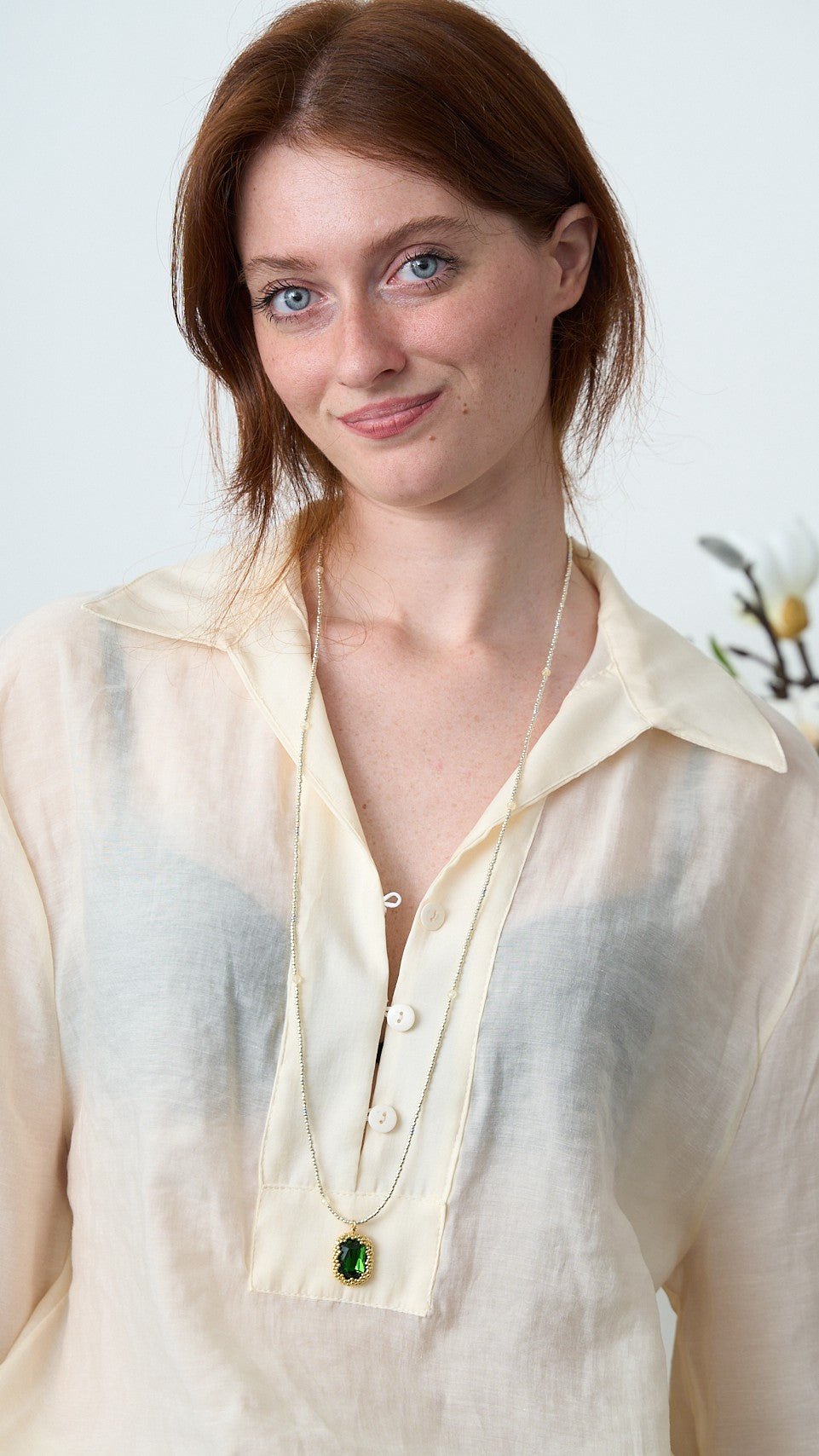 Via Roma - Collana "Cassandra" - Argento - Dorato - Verde