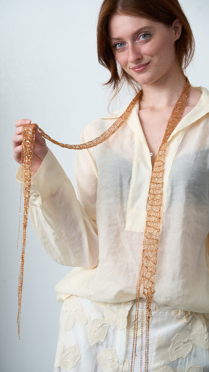 Via Roma - Foulard a maglia - Rame Caldo