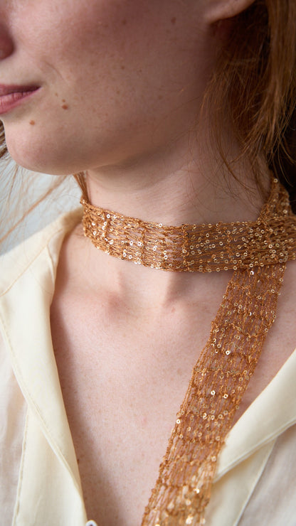 Via Roma - Foulard a maglia - Rame Caldo