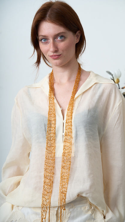 Via Roma - Foulard a maglia - Rame Caldo