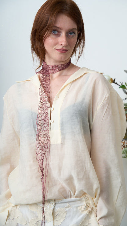 Via Roma - Foulard a maglia - Rosa