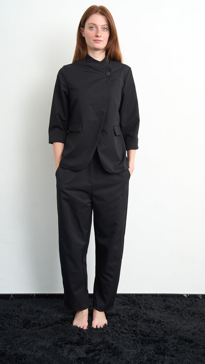Via Roma - Pantalone morbido con vita elasticizzata - Nero - ART.26AI6000950