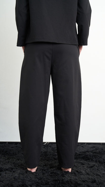 Via Roma - Pantalone morbido con vita elasticizzata - Nero - ART.26AI6000950