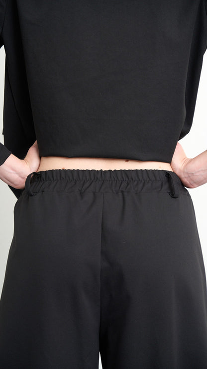 Via Roma - Pantalone morbido con vita elasticizzata - Nero - ART.26AI6000950