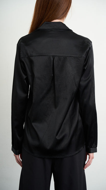 Via Roma - Blusa con scollo a V - Nero - ART.26AI4000760