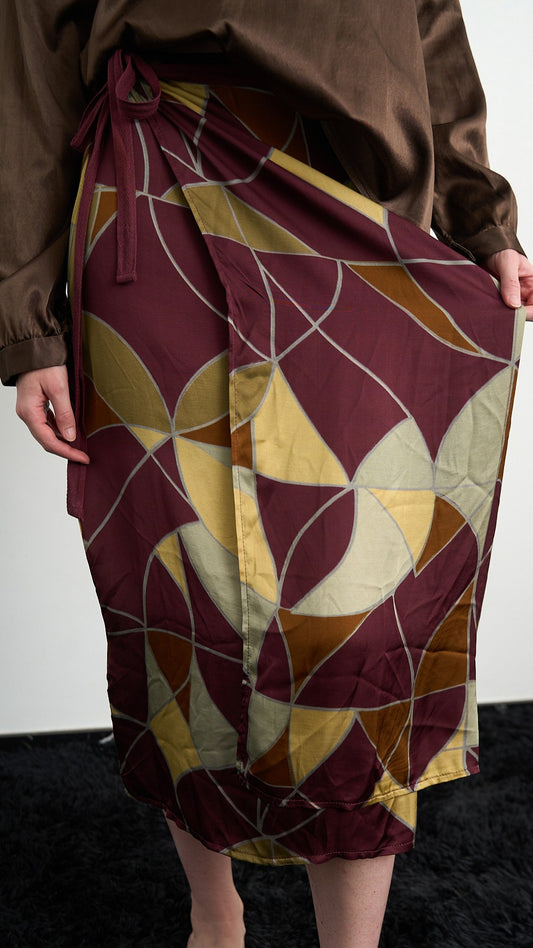 Via Roma - Gonna pareo fantasia geometrica - Multicolore - ART.26AI60001450