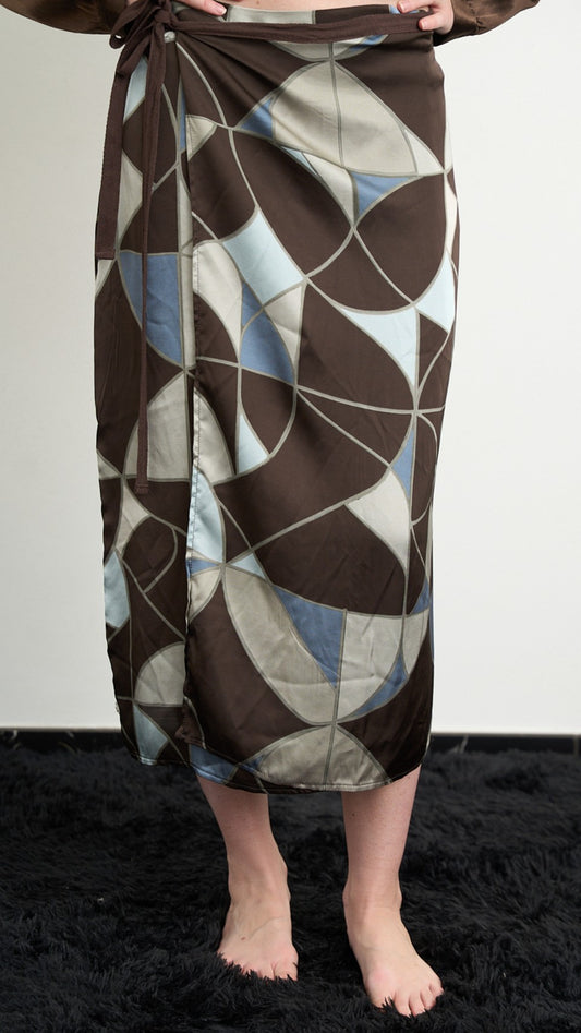 Via Roma - Gonna pareo fantasia geometrica - Multicolore - ART.26AI60001450