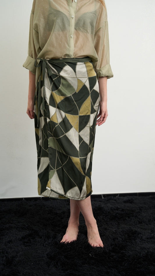 Via Roma - Gonna pareo fantasia geometrica - Multicolore - ART.26AI60001450