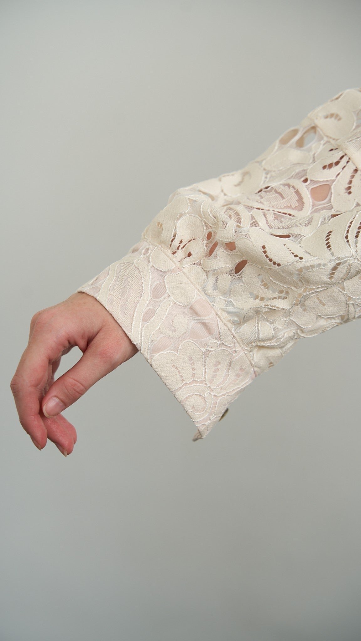 Tensione In - Camicia in pizzo floreale - Panna - ART.PE26-2087CAMP