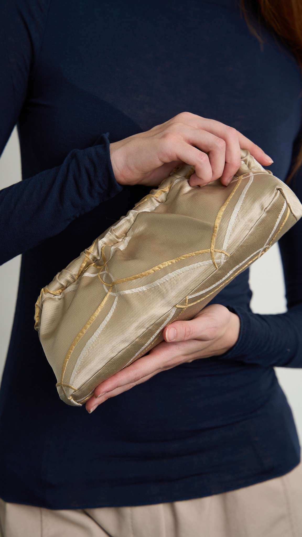 Via Roma - Borsa "Clutch" pezzo unico - Beige