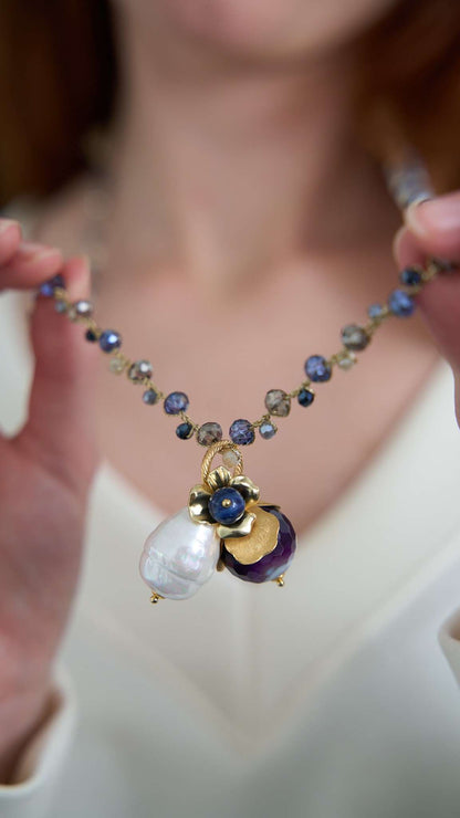 Via Roma - Collana "New Beautiful" Viola - Bianco - Off White - Grigio - Blu