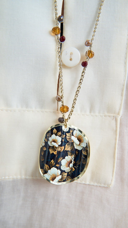 Via Roma - Collana "Ambrosia" - Nero - Avorio - Oro - Ambra - Bordeaux - Tortora - Beige