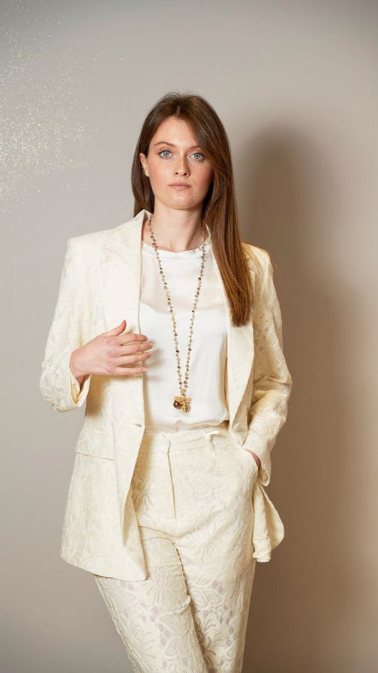 Zahjr - Blazer in pizzo color panna - ART.53539790