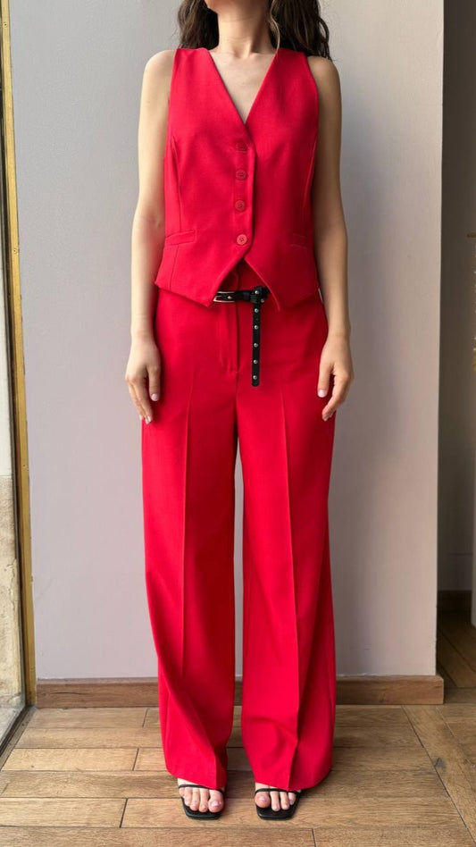 Zahjr - Pantaloni in tinta unita rosso - ART.53539585