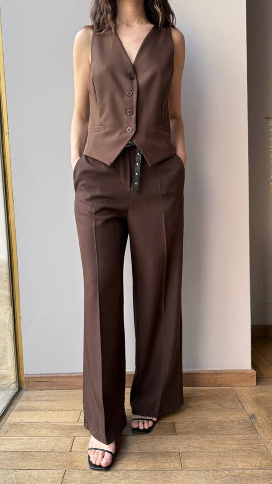 Zahjr - Pantaloni in tinta unita marrone - ART.53539585