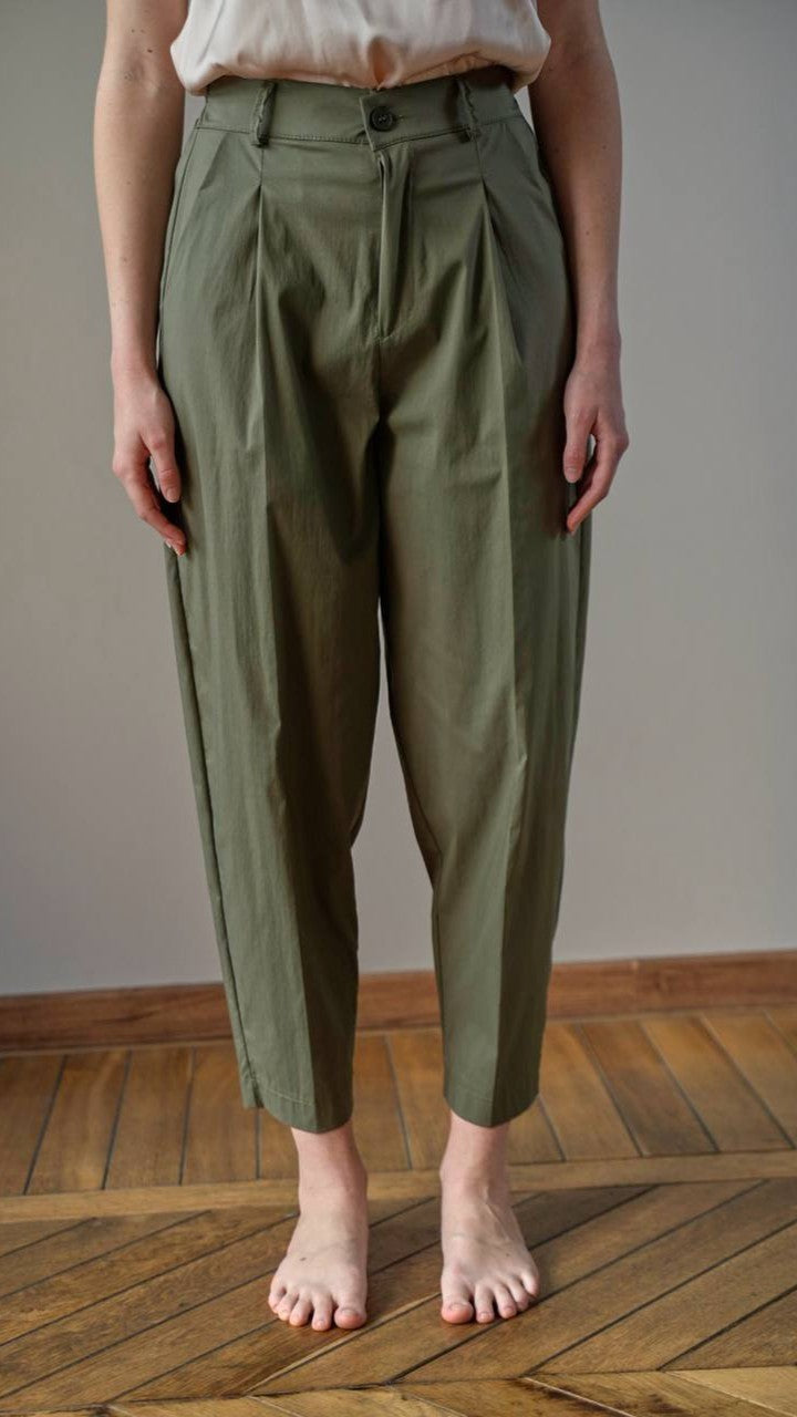Lokita - Pantaloni tinta unita blu/verde militare - ART.106/147/25