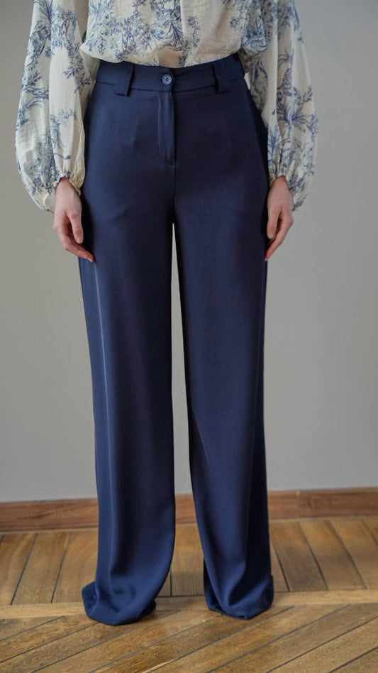 Tensione in - Pantaloni in tinta unita blu - ART.TE25P6102