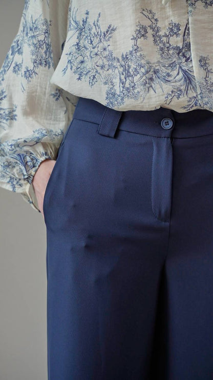 Tensione in - Pantaloni in tinta unita blu - ART.TE25P6102