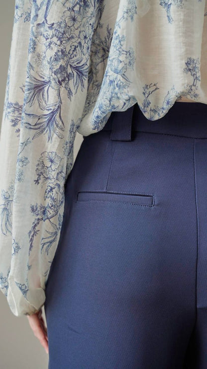 Tensione in - Pantaloni in tinta unita blu - ART.TE25P6102