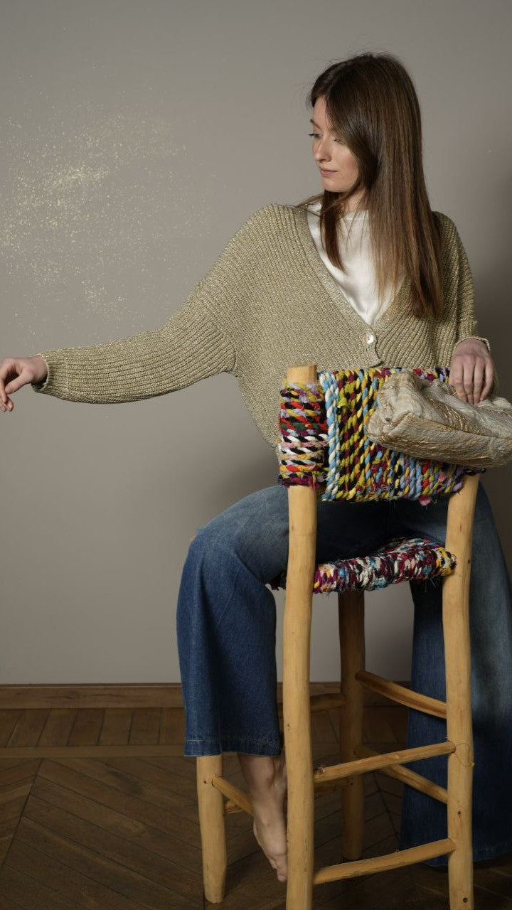 Tensione In - Cardigan lurex dorato - ART. TED76548