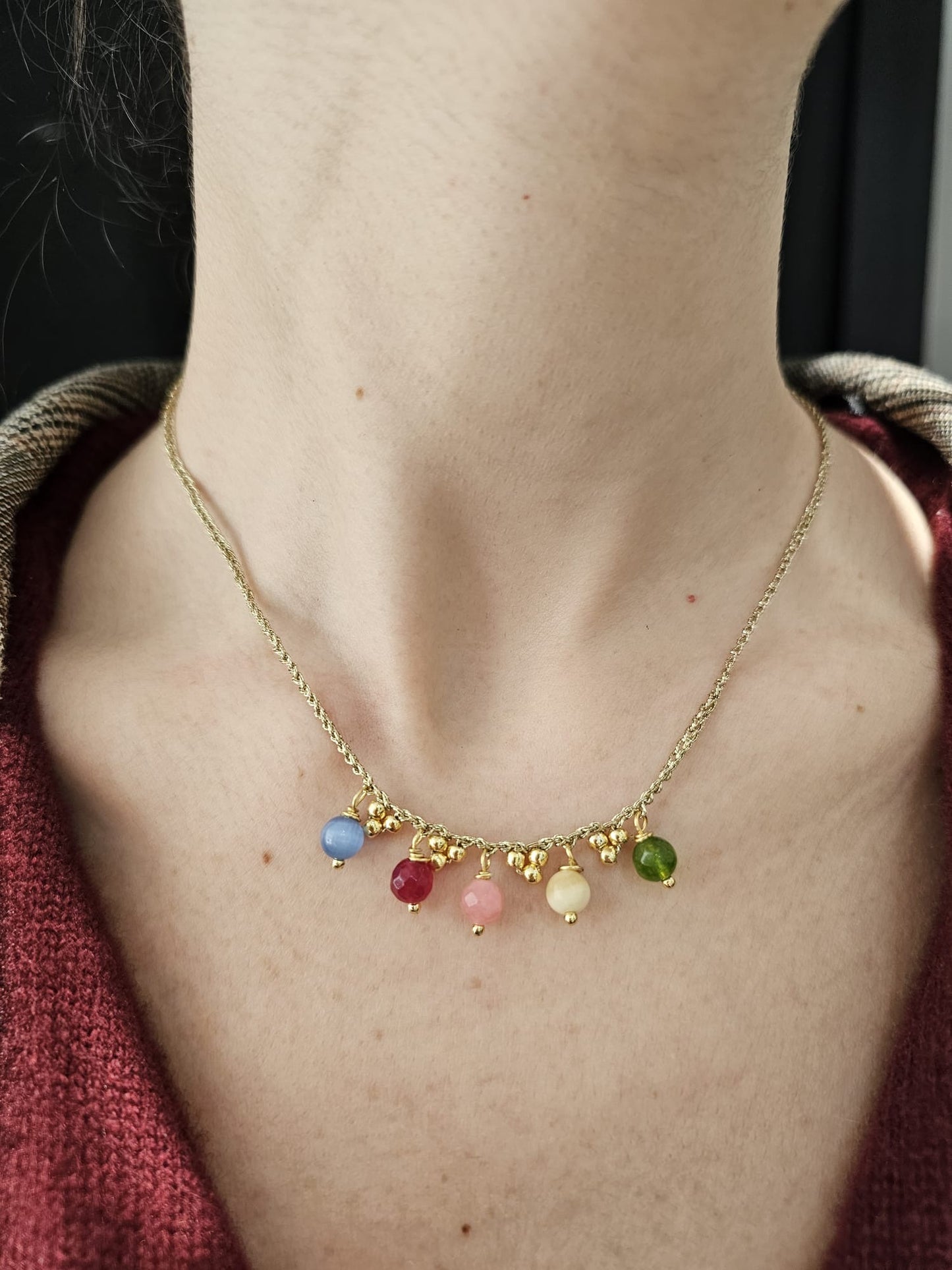 Via Roma  - Girogola "Arcobaleno" Oro - multicolore