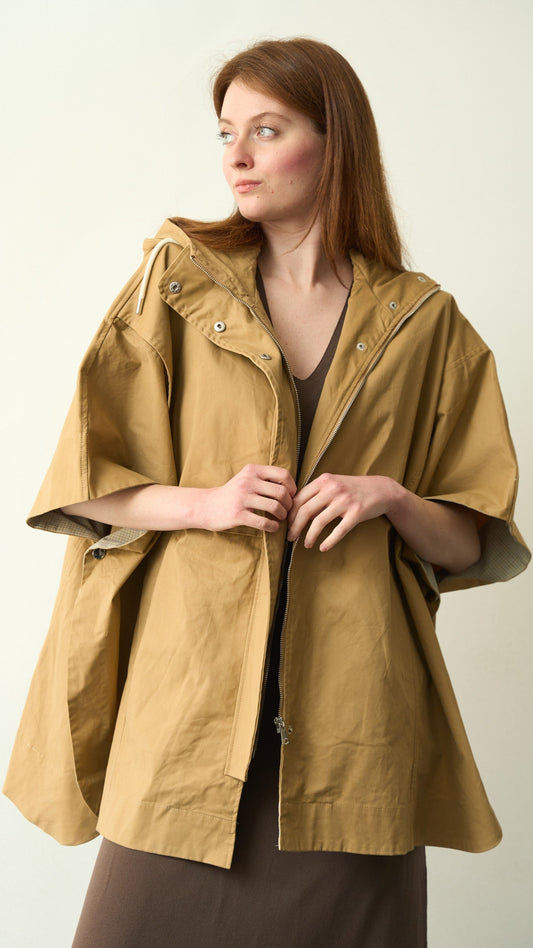 Via Roma - Trench cappa con cappuccio - ART.MD7406 Beige