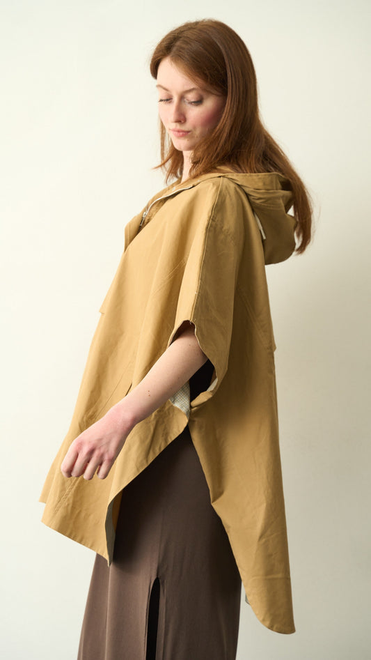 Via Roma - Trench cappa con cappuccio - ART.MD7406 Beige