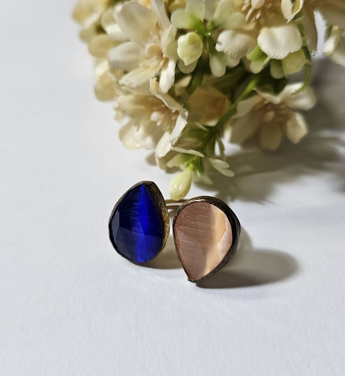 Anello "Turco" Blu - Rosa chiaro
