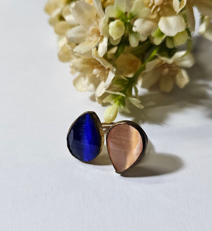 Anello "Turco" Blu - Rosa chiaro