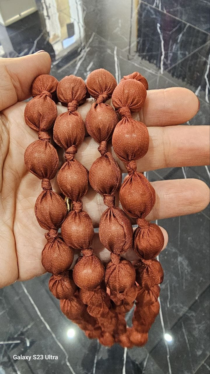 Collana "Legno e Seta"