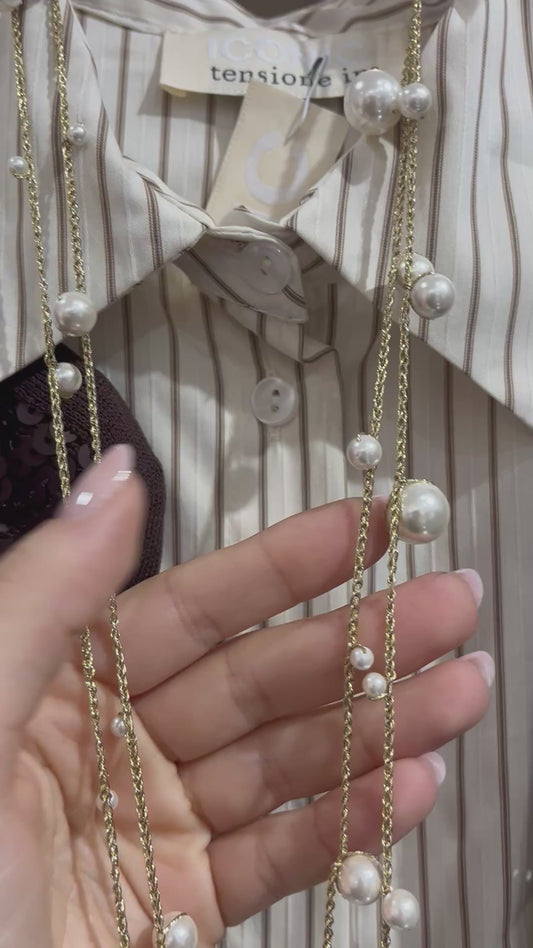 Via Roma - Collana "Perla 2.1" Oro - Bianco - Rosso